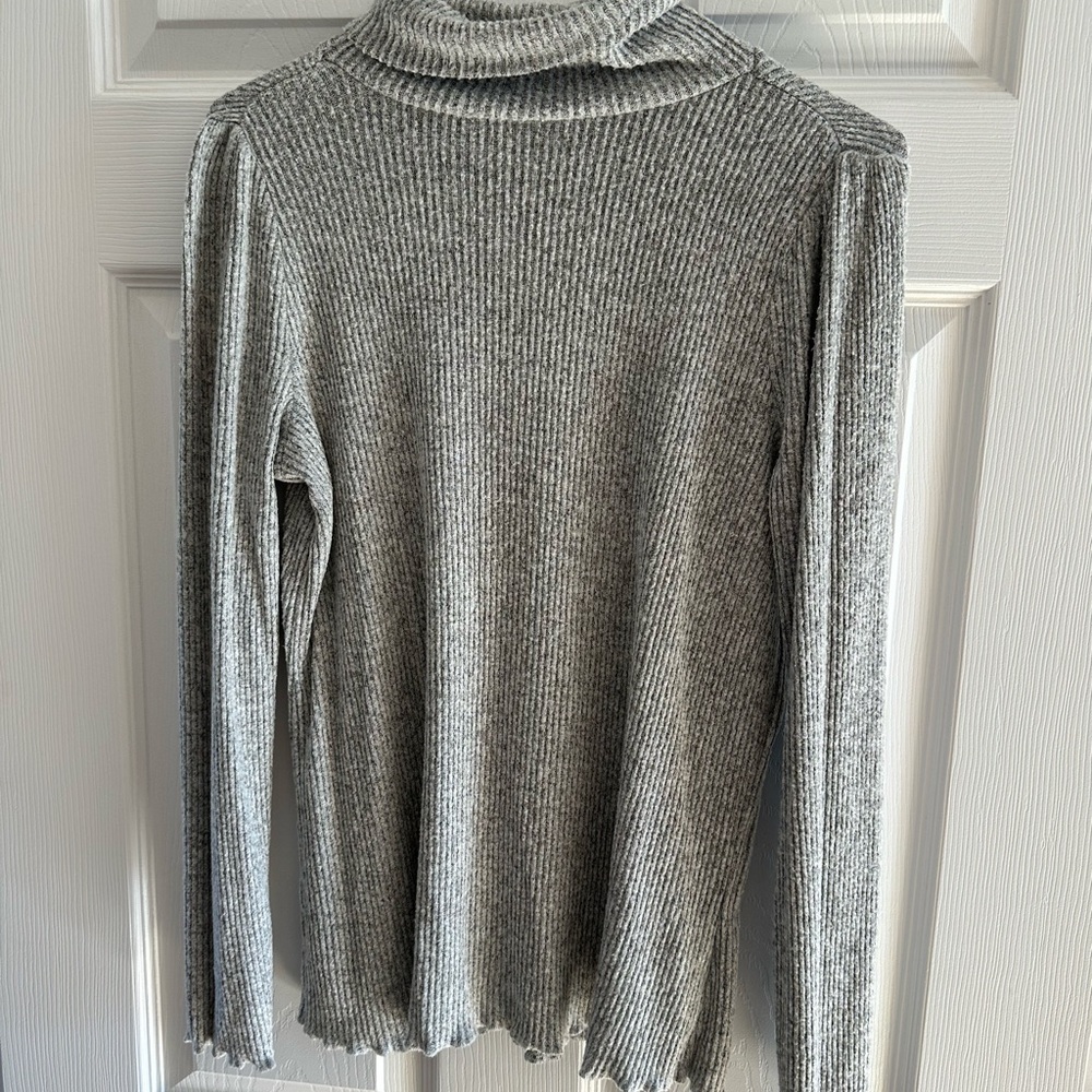 Elegant Gray Women's Cowl Neck Sweater